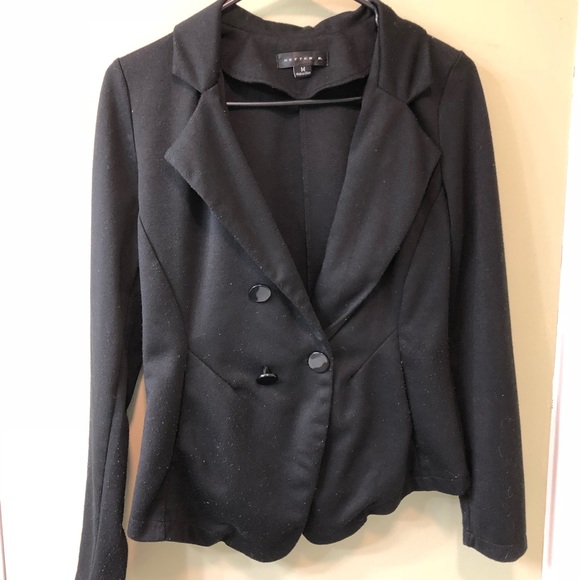 Slightly worn black blazer sweater - Picture 2 of 5